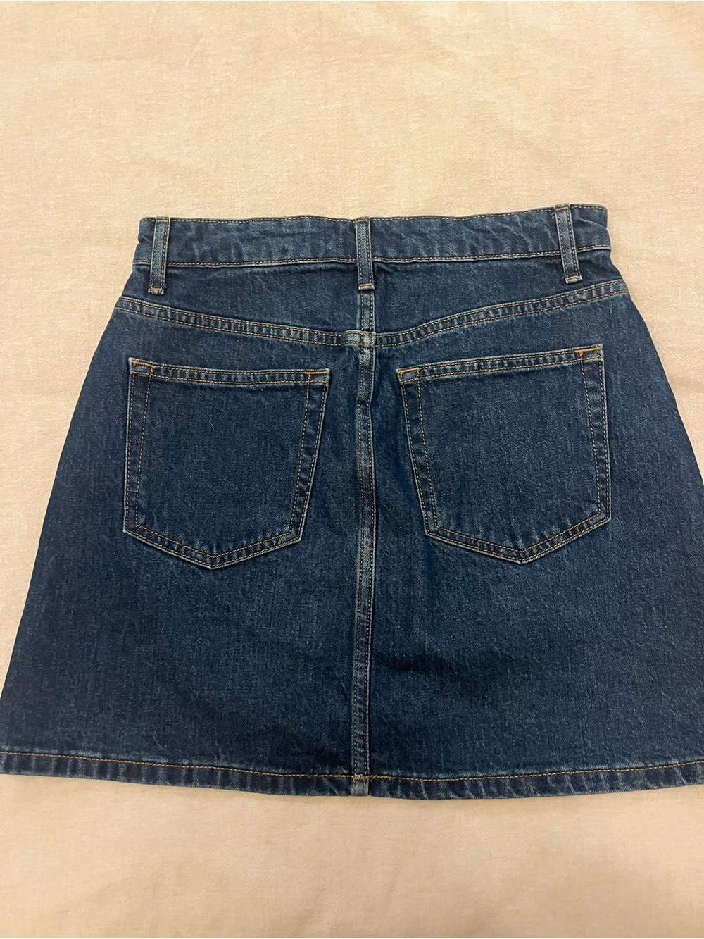 Reformation Dark Indigo Denim A-Line Skirt - Picture 2 of 3